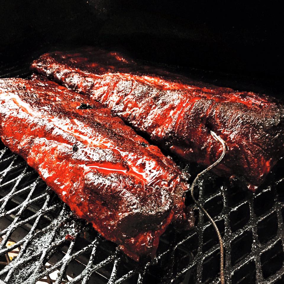Chef David Welch preparing BBQ